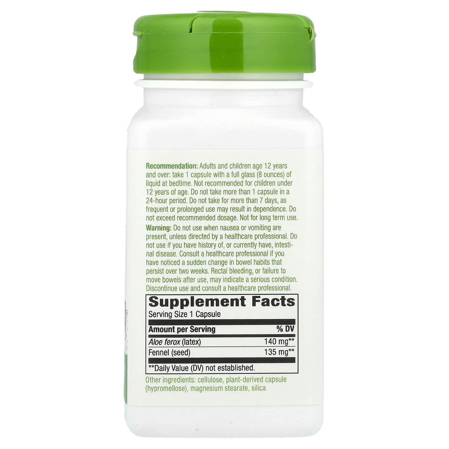 Nature's Way, Aloe Latex with Fennel, 100 Vegan Capsules - Image 2