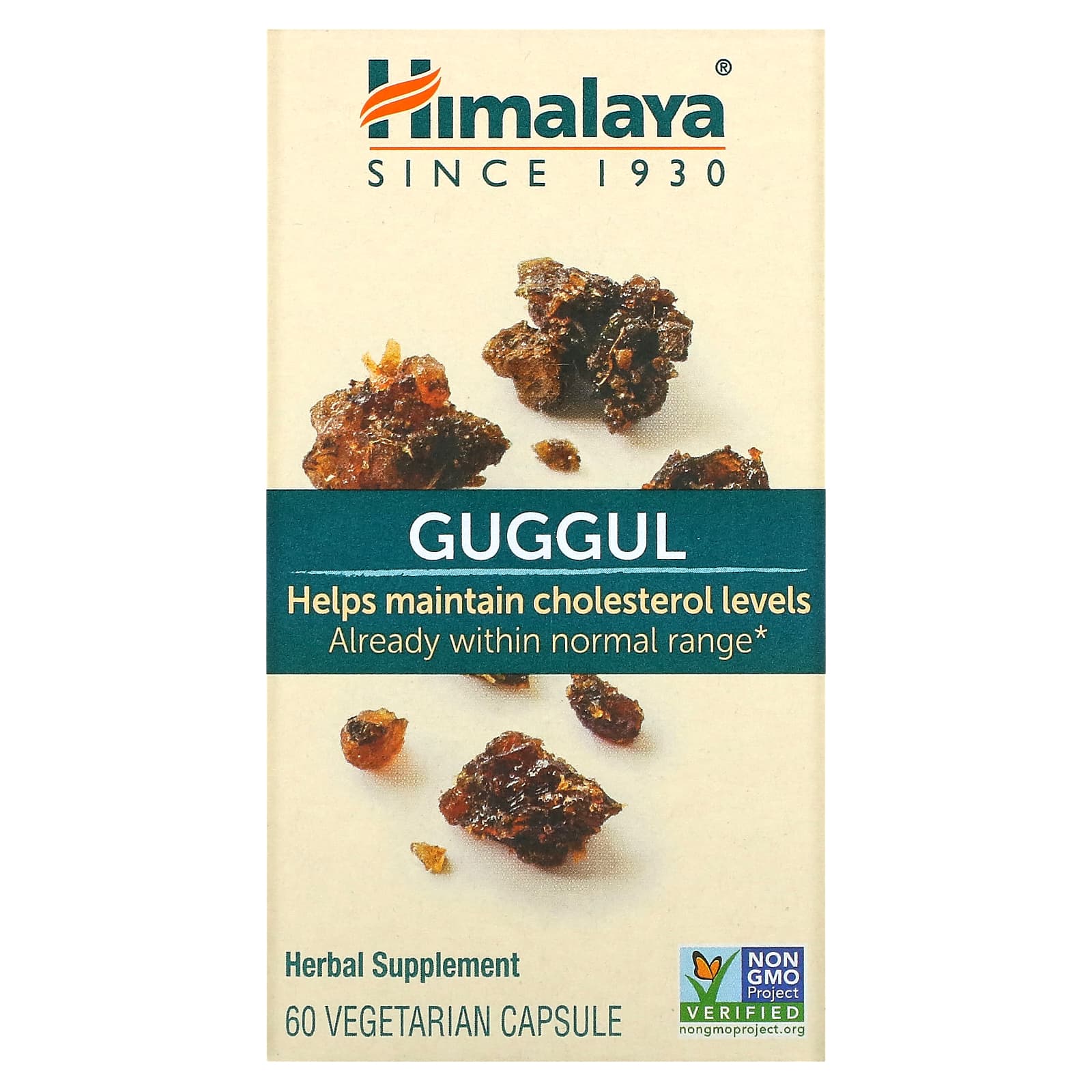 Himalaya Guggul 60 Vegetarian Capsules, Natural Cholesterol Support - Image 1