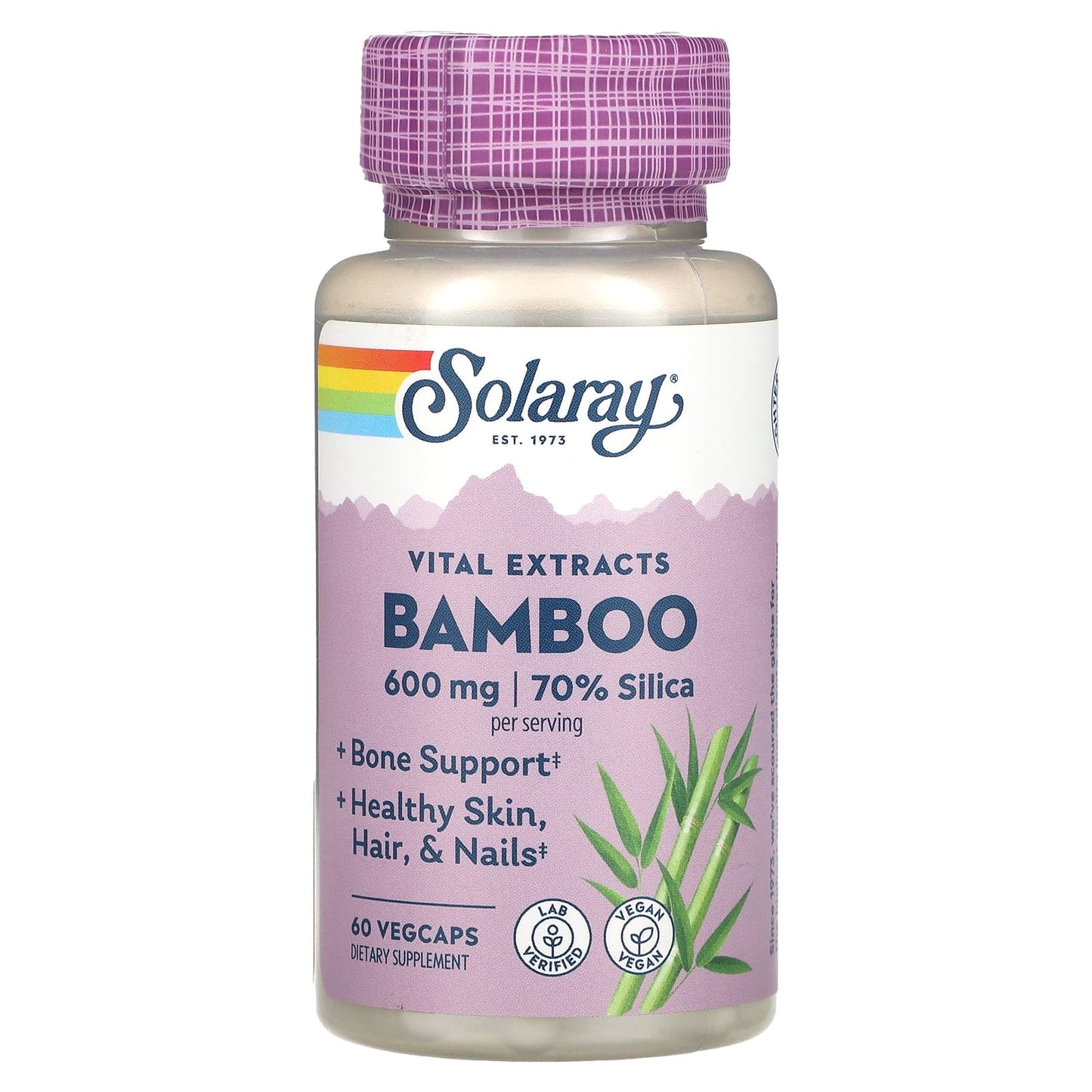 Solaray, Vital Extracts, Bamboo, 60 VegCaps (300 mg per VegCap) - Image 1