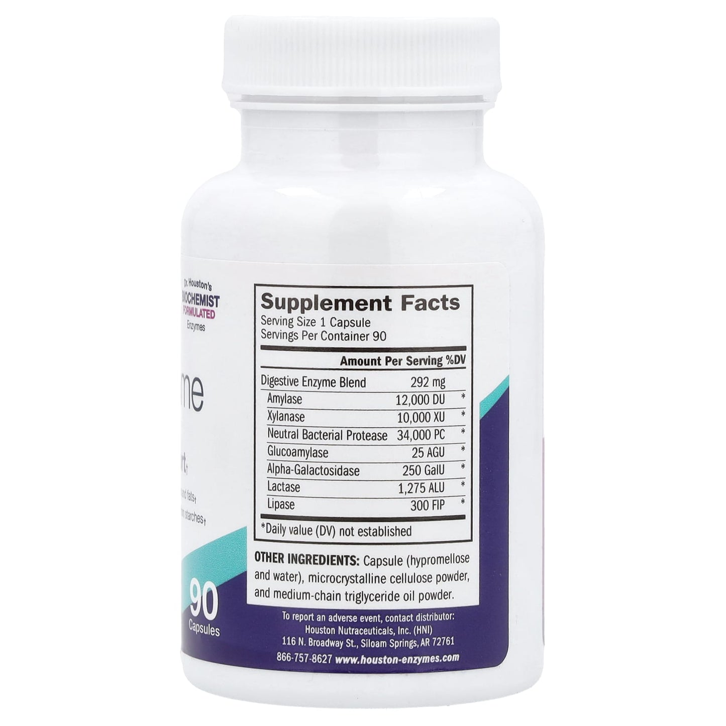 Houston Enzymes Zyme Prime Digestive Support Supplement, 90 Capsules - Image 2