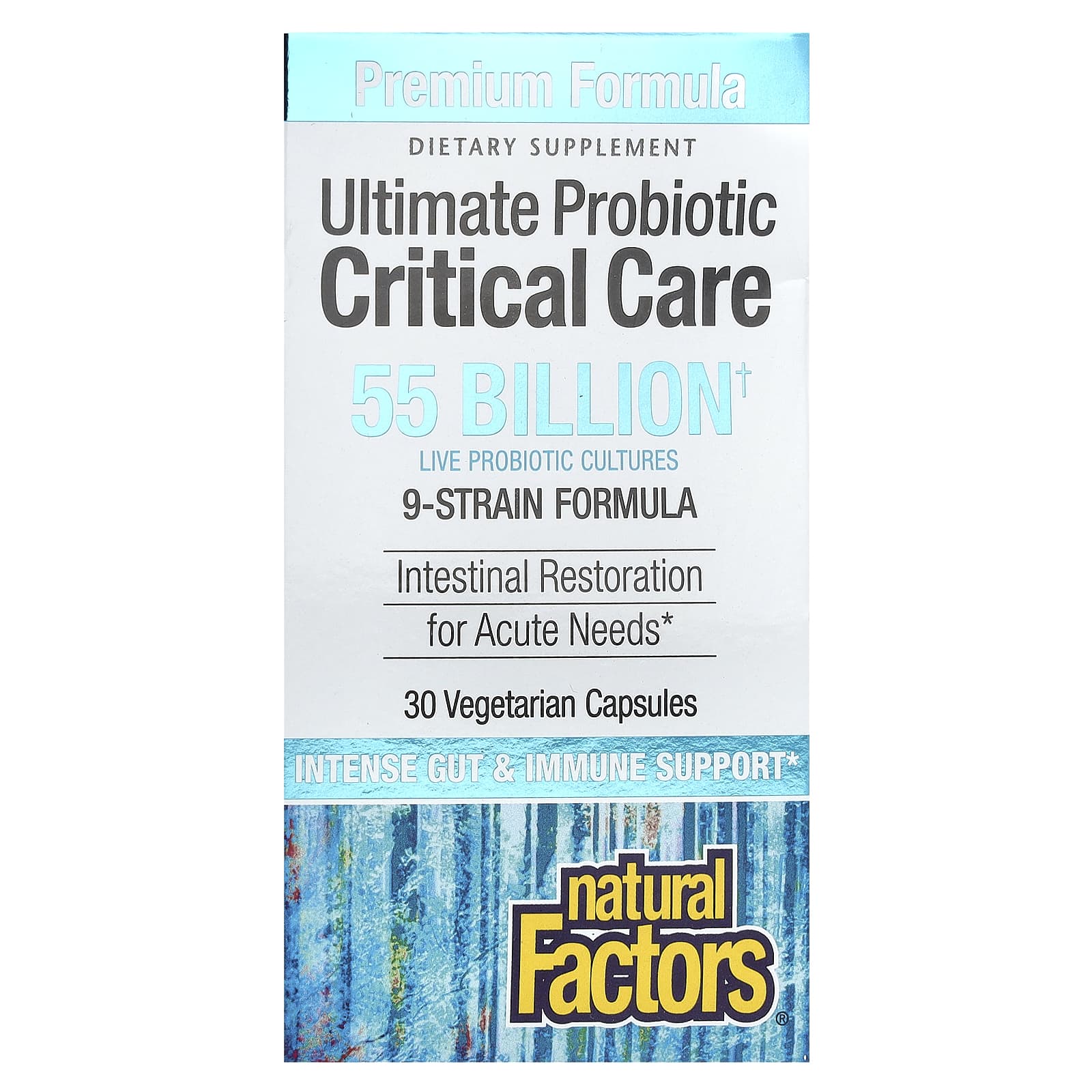 Natural Factors, Ultimate Probiotic, Critical Care, 55 Billion CFU, 30 Vegetarian Capsules - Image 1