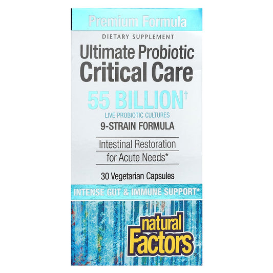 Natural Factors, Ultimate Probiotic, Critical Care, 55 Billion CFU, 30 Vegetarian Capsules - Image 1