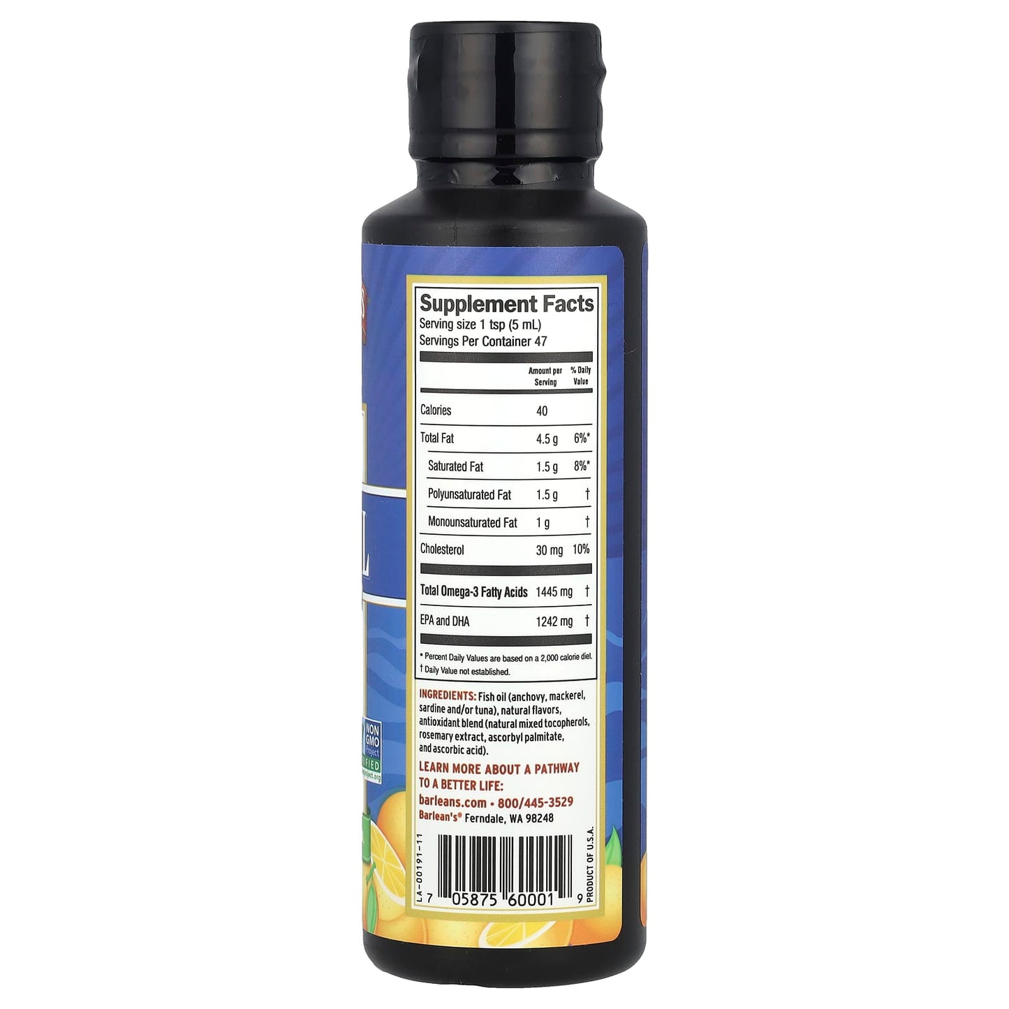Barlean's Fresh Catch Fish Oil - Omega-3 EPA/DHA Supplement - Image 2