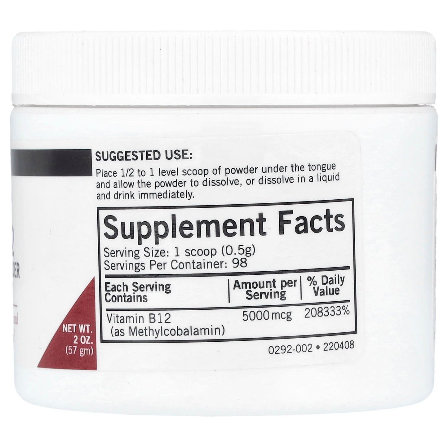 Kirkman Labs, Super B12, Energy Support Powder, 2 oz (57 g) - Image 2