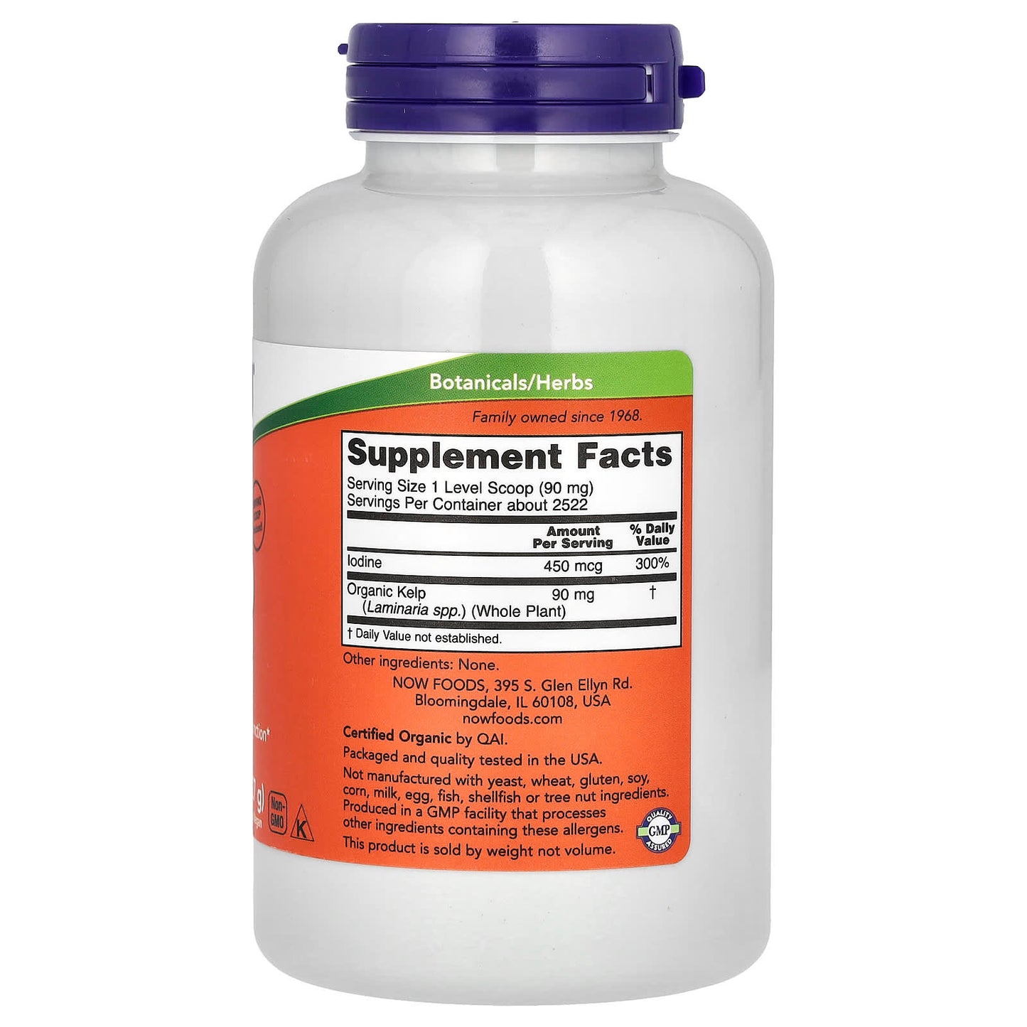 NOW Foods, Organic Kelp Pure Powder, 8 oz (227 g) - Image 2