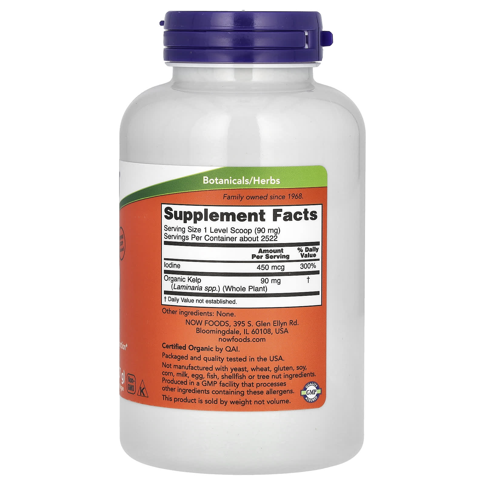 NOW Foods, Organic Kelp Pure Powder, 8 oz (227 g) - Image 2