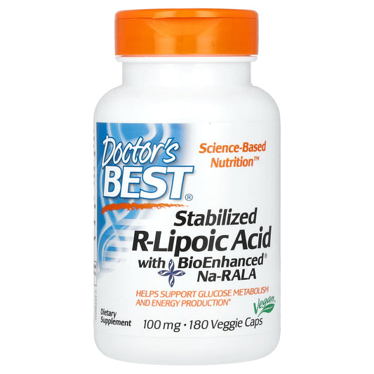 Stabilized R-Lipoic Acid with BioEnhanced Na-RALA - 180 Veggie Caps - Image 1