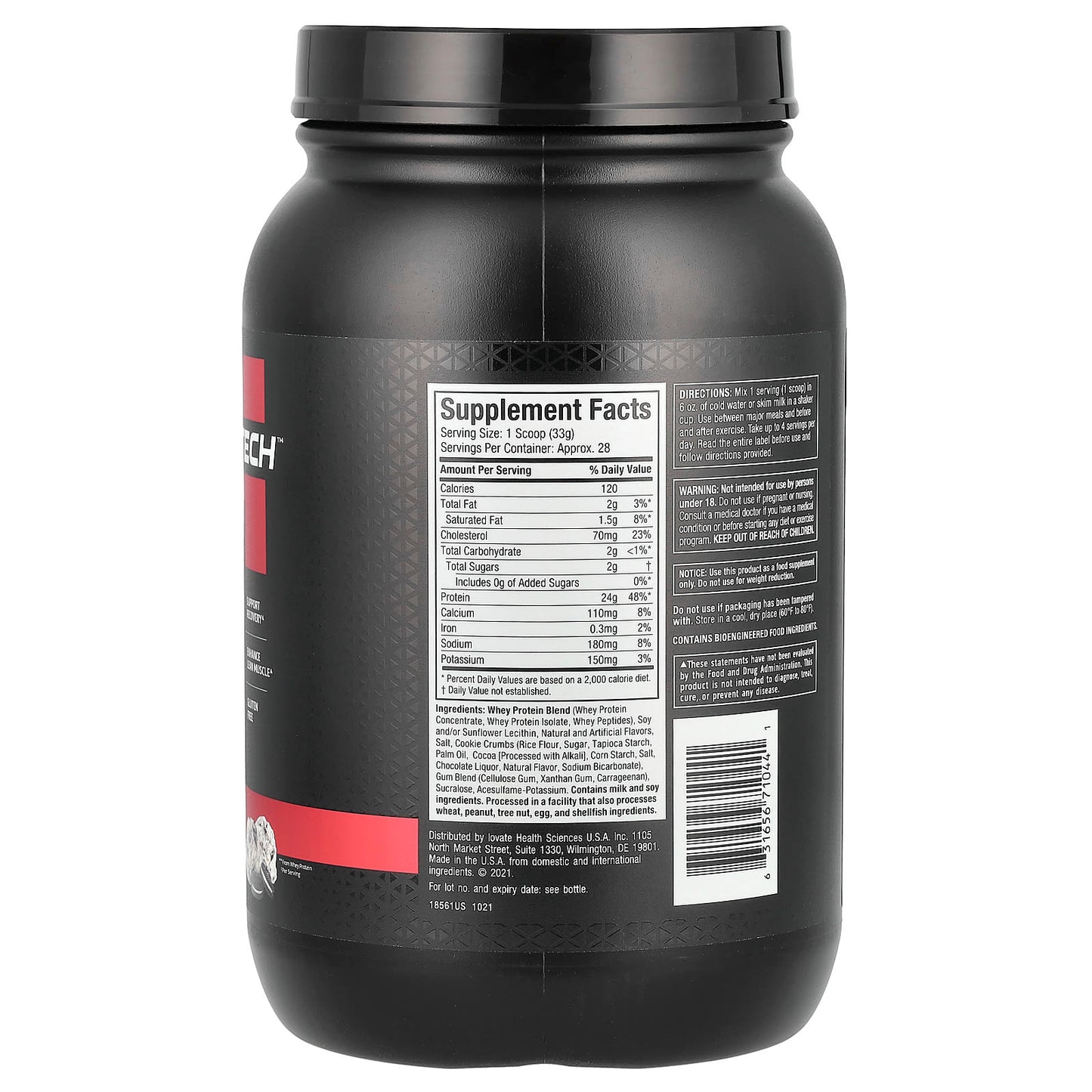 MuscleTech, Nitro-Tech™, 100% Whey Gold, Cookies and Cream, 2 lbs (907 g) - Image 2