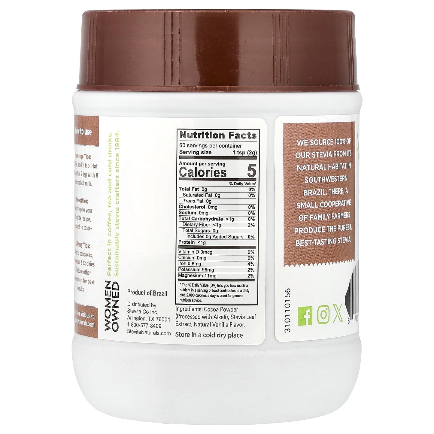 Stevita, Naturals, Cocoa Delight, 4.2 oz (120 g) - Image 2