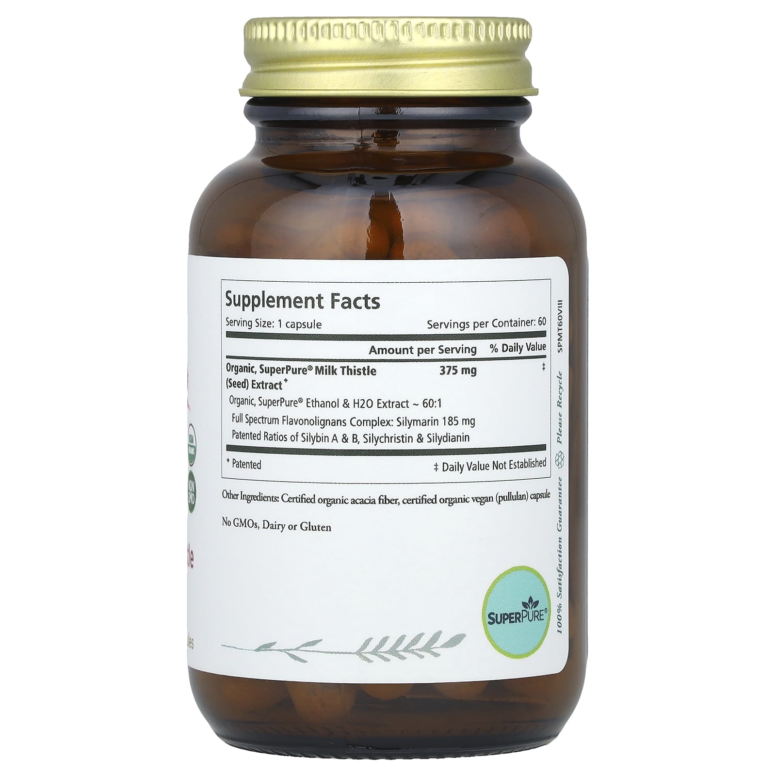 Pure Synergy, SuperPure® Milk Thistle, 60  Capsules - Image 2