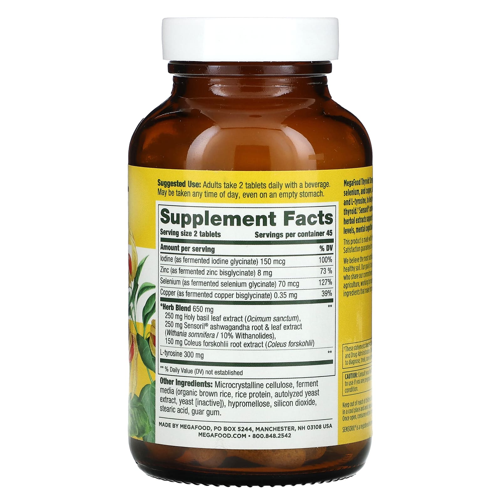MegaFood, Thyroid Strength, 90 Tablets - Image 2