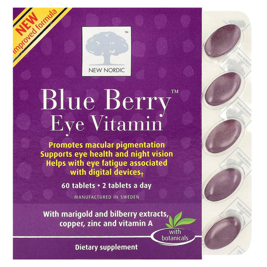 New Nordic, Blue Berry, Eye Vitamin, 60 Tablets - Image 1
