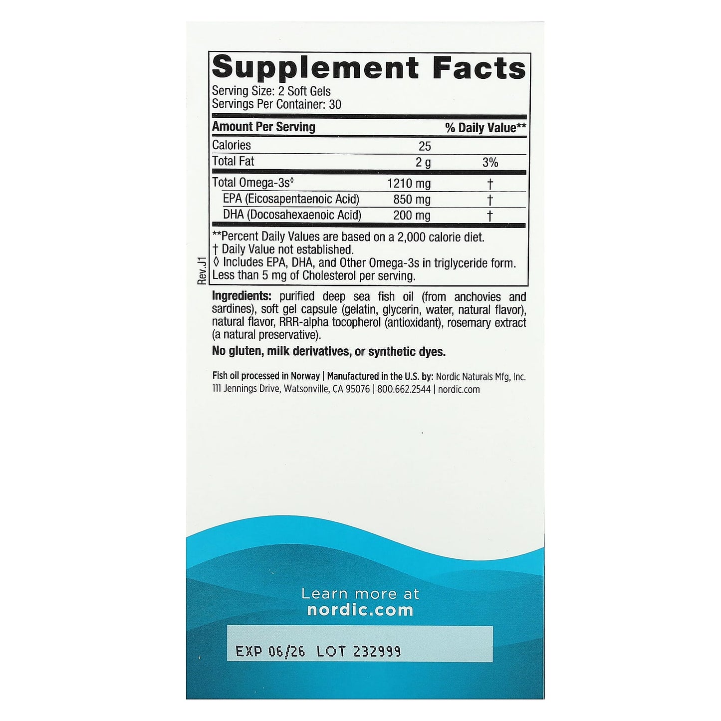 Nordic Naturals, EPA, Lemon, 60 Soft Gels - Image 2