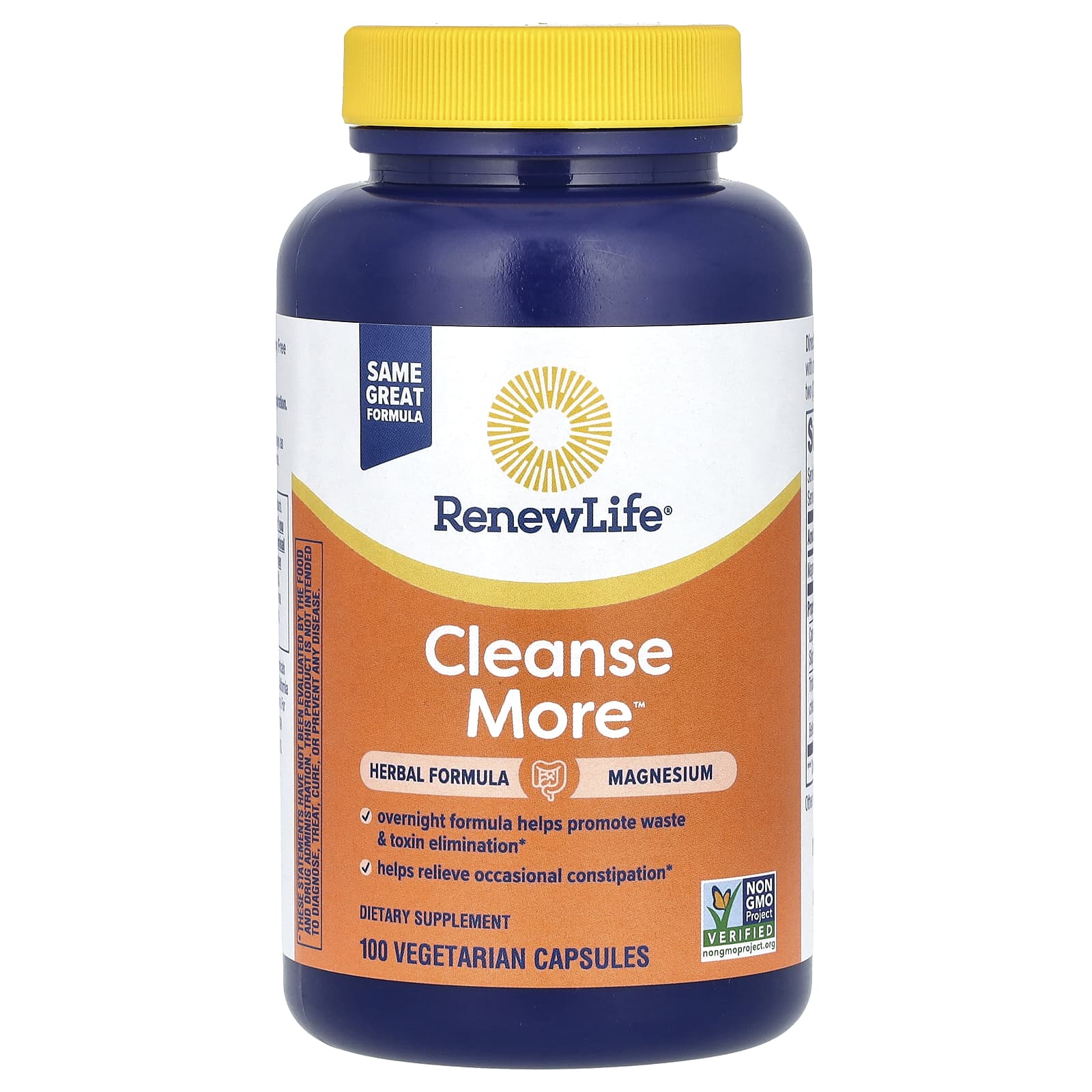 Renew Life, Cleanse More, 100 Vegetarian Capsules - Image 1