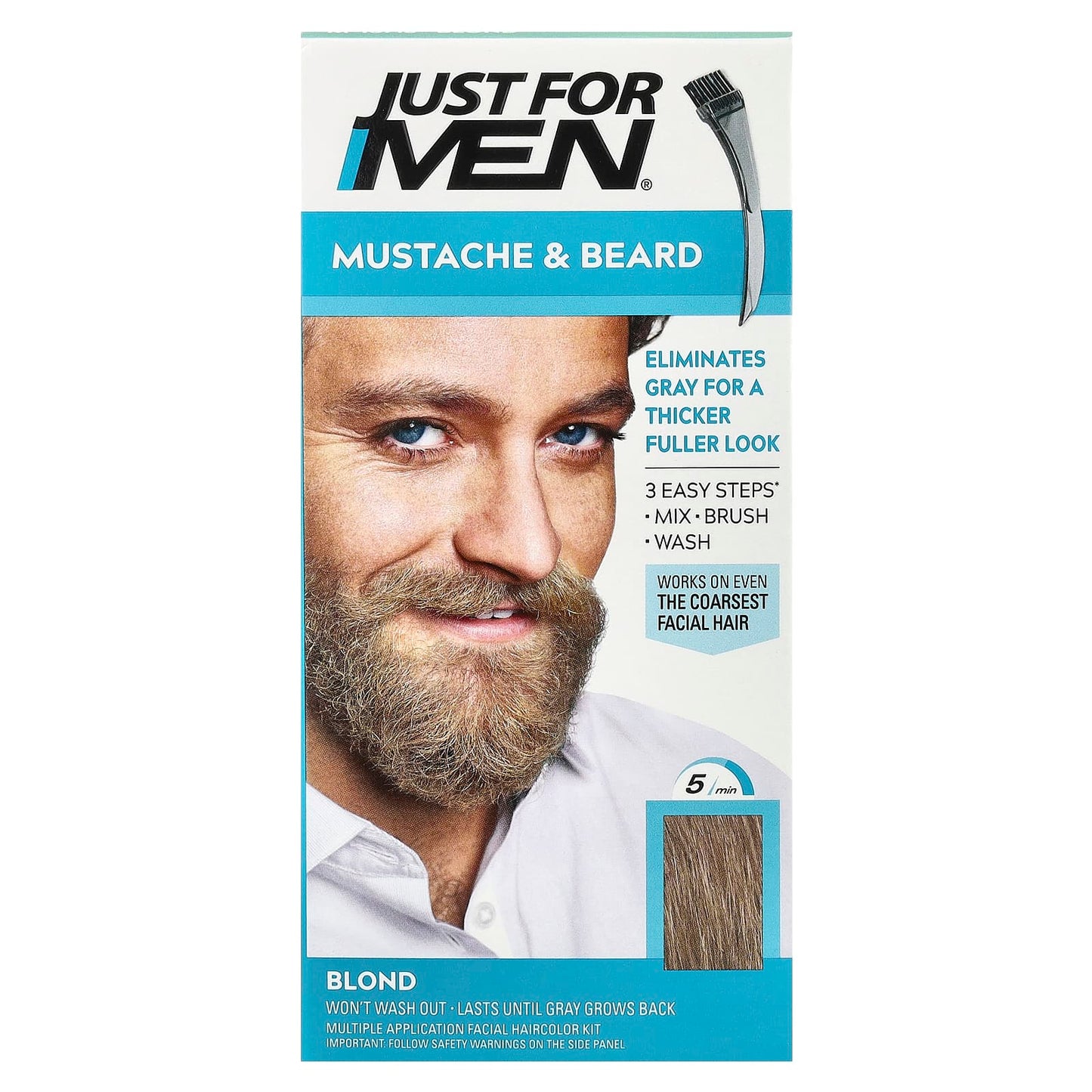 Just for Men Beard & Mustache Color Gel, M-10/15 Blond - Image 2