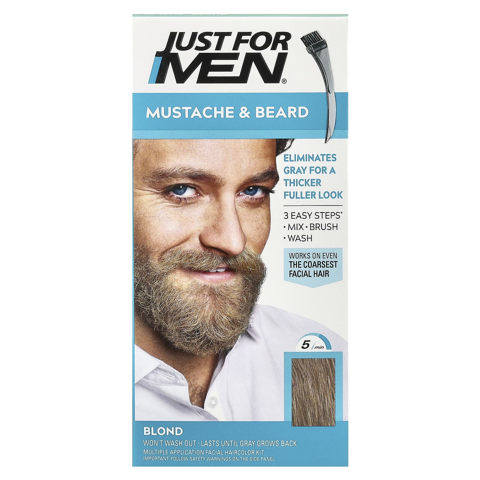 Just for Men Beard & Mustache Color Gel, M-10/15 Blond - Image 2