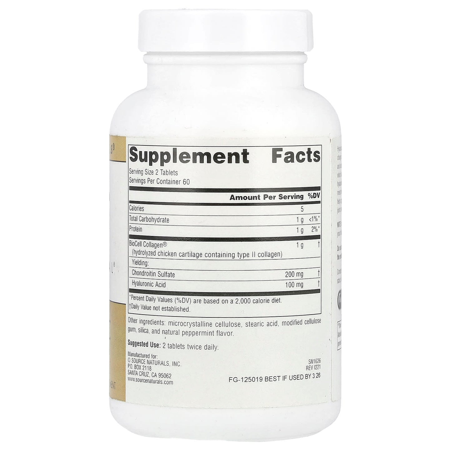Source Naturals, Skin Eternal®, Hyaluronic Acid, 120 Tablets