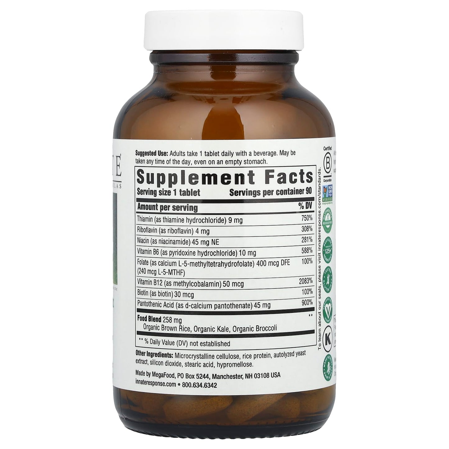 Innate Response B Complex, 90 Tablets for Cellular Energy - Image 2