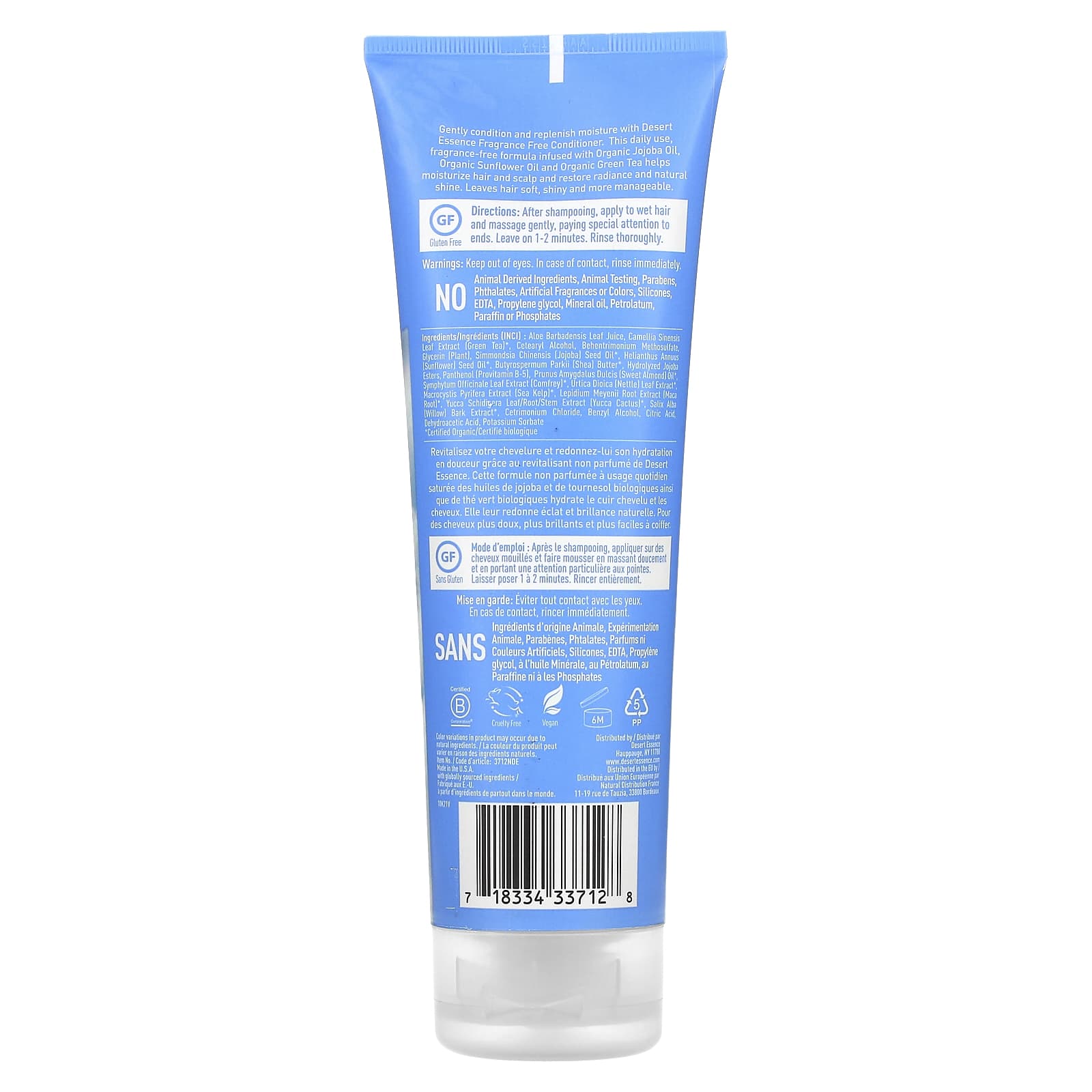 Desert Essence Fragrance Free Conditioner for Hair & Scalp, 8 fl oz - Image 2
