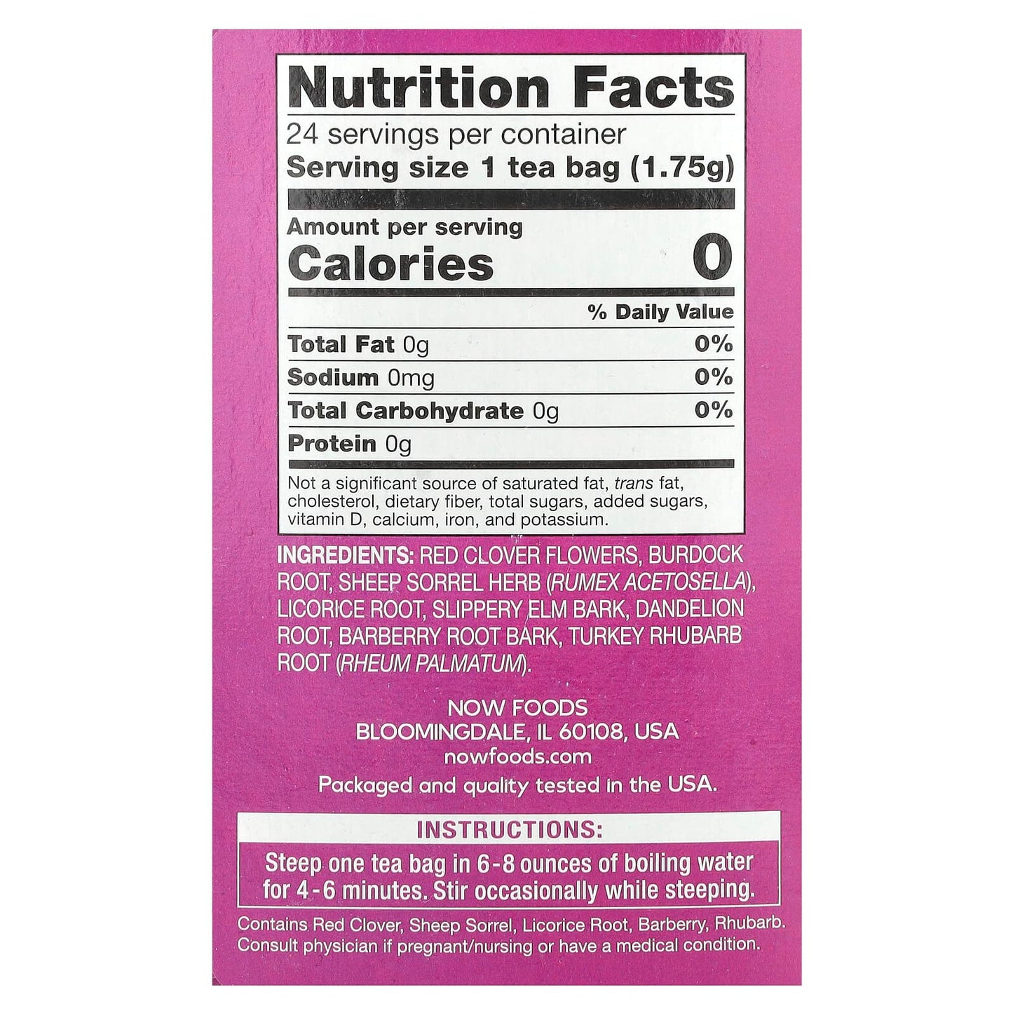 NOW Foods, Give a Tea™, Ojibwa, Native American Herbal Tea, Caffeine-Free, 24 Tea Bags, 1.5 oz (42 g) - Image 2