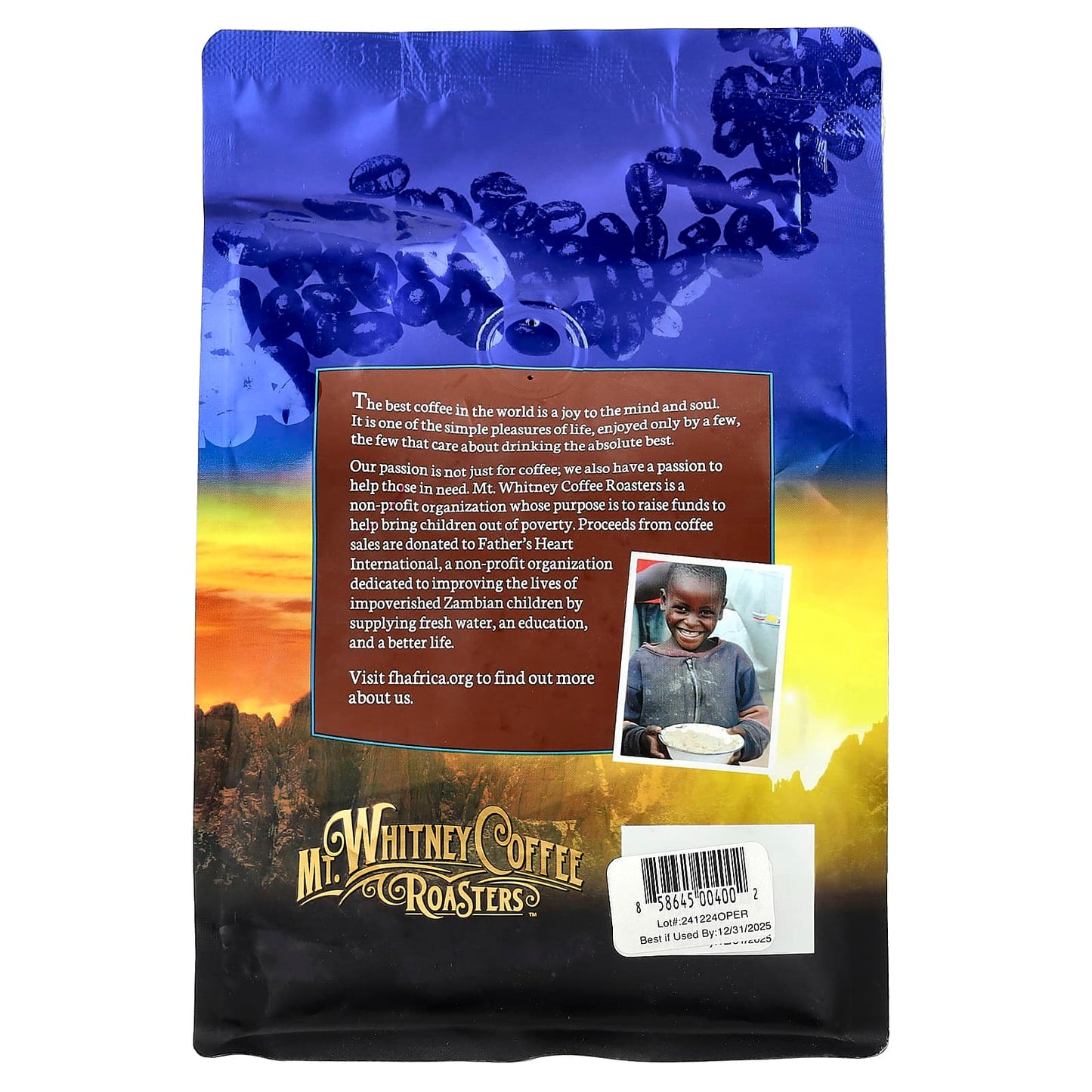 Mt. Whitney Coffee Roasters, Organic Peru, Whole Bean Coffee, Medium Roast, 12 oz (340 g) - Image 2