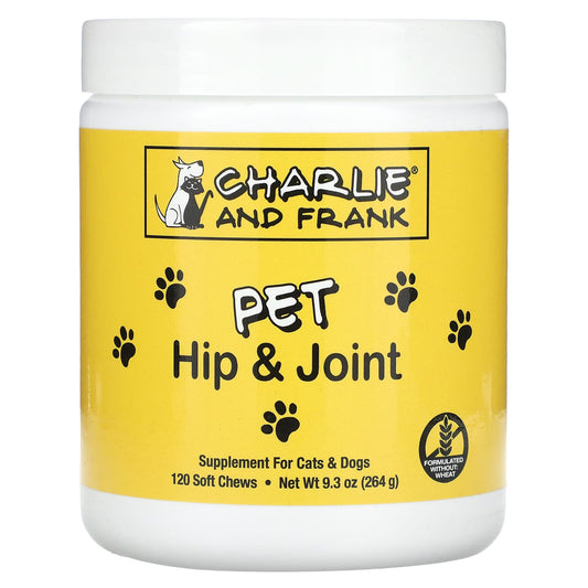 Charlie and Frank, Pet Hip & Joint, For Cats & Dogs, 120 Soft Chews, 9.3 oz (264 g)