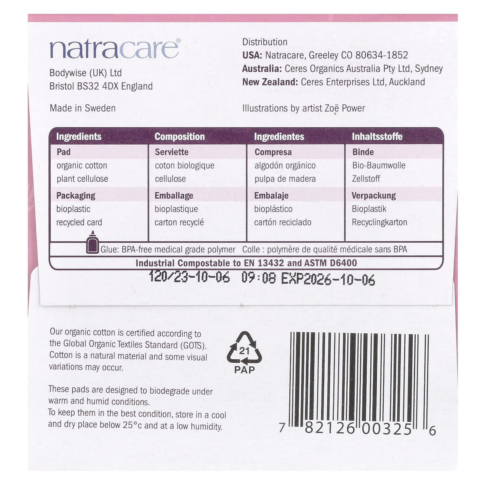 Natracare, Ultra Extra Pads, Organic Cotton Cover, Regular, 12 Pads - Image 2