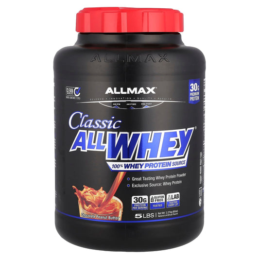 ALLMAX Classic AllWhey 100% Whey Protein, 30g Protein, Chocolate Peanut Butter - Image 1