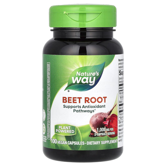 Nature's Way, Beet Root, 100 Vegan Capsules (500 mg per Capsule) - Image 1