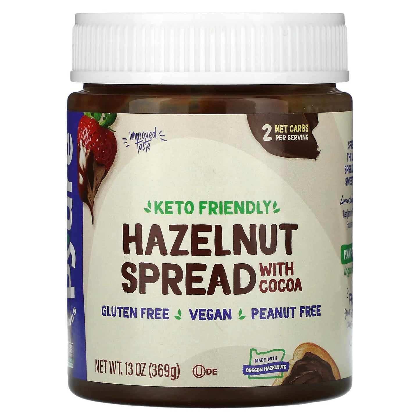 Pyure, Hazelnut Spread with Cocoa, Non-GMO, Keto, Gluten-Free, 13 oz (369 g) - Image 1