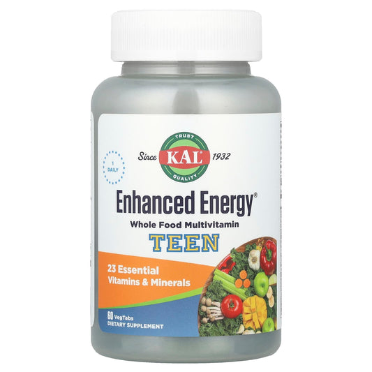 KAL Enhanced Energy Teen Multivitamin 60 VegTabs - Image 1