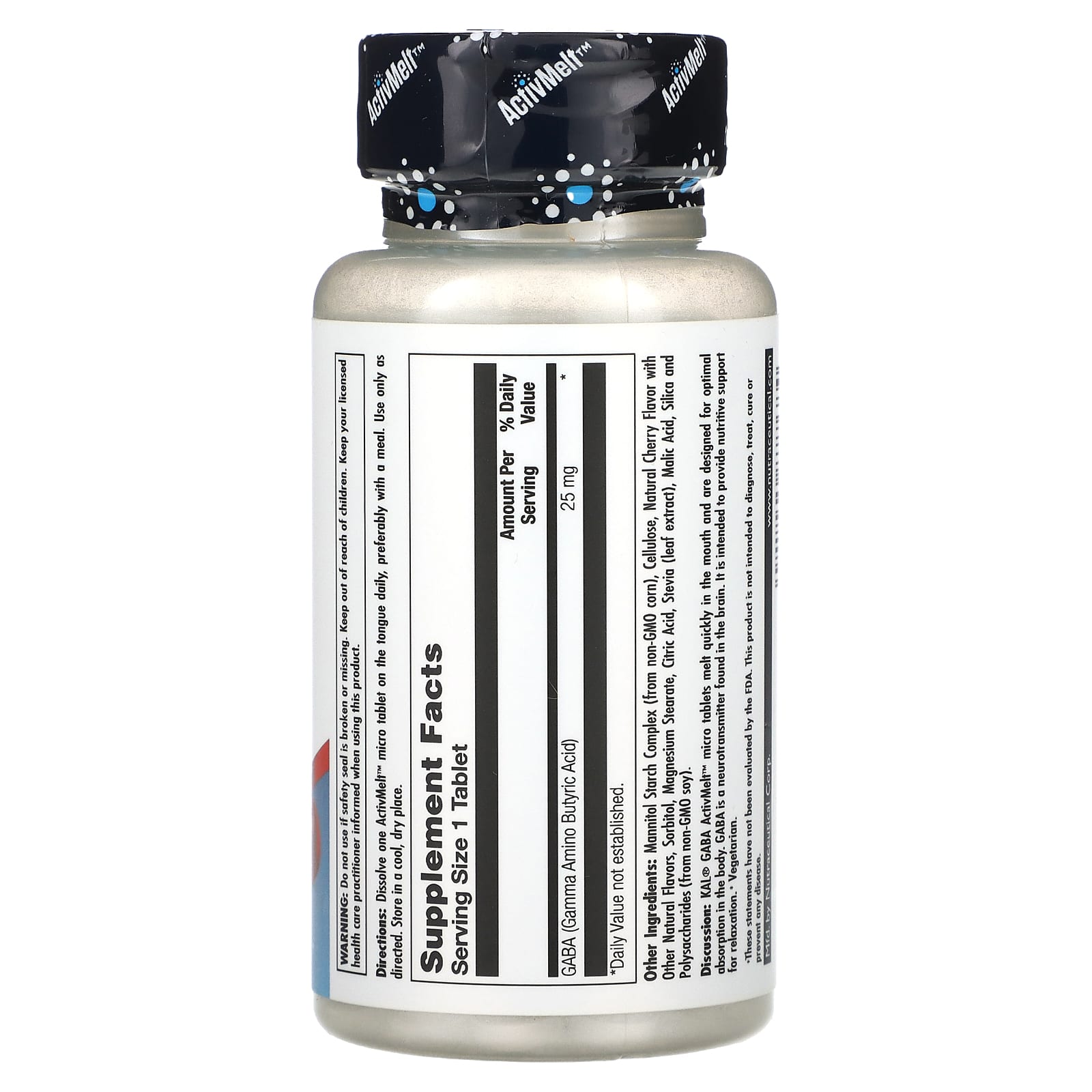 KAL GABA 25mg for Relaxation Support - 120 Micro Tablets - Image 2