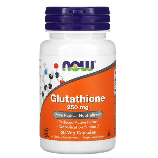 NOW Foods, Glutathione, 250 mg, 60 Veg Capsules - Image 1