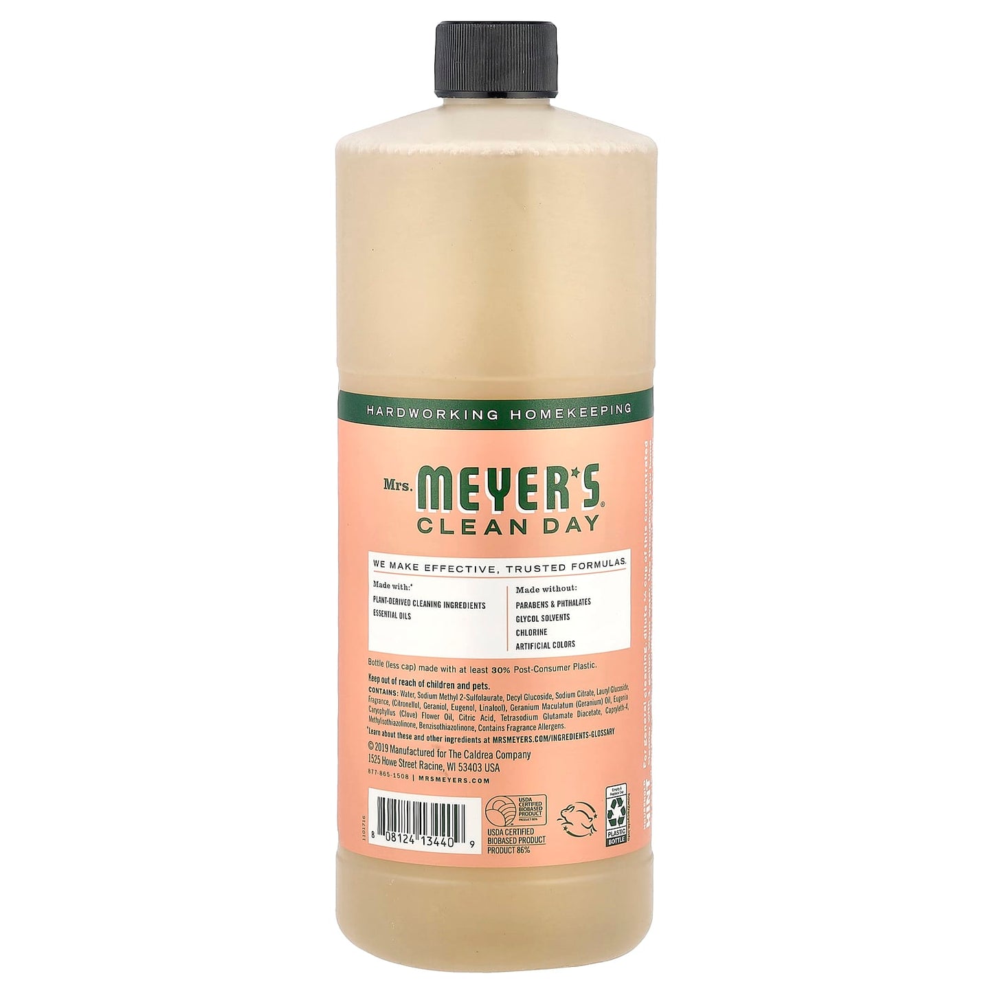 Mrs. Meyers Clean Day, Multi-Surface Concentrate, Geranium, 32 fl oz (946 ml) - Image 2