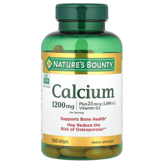 Nature's Bounty, Calcium Plus Vitamin D3, 120 Softgels - Image 1