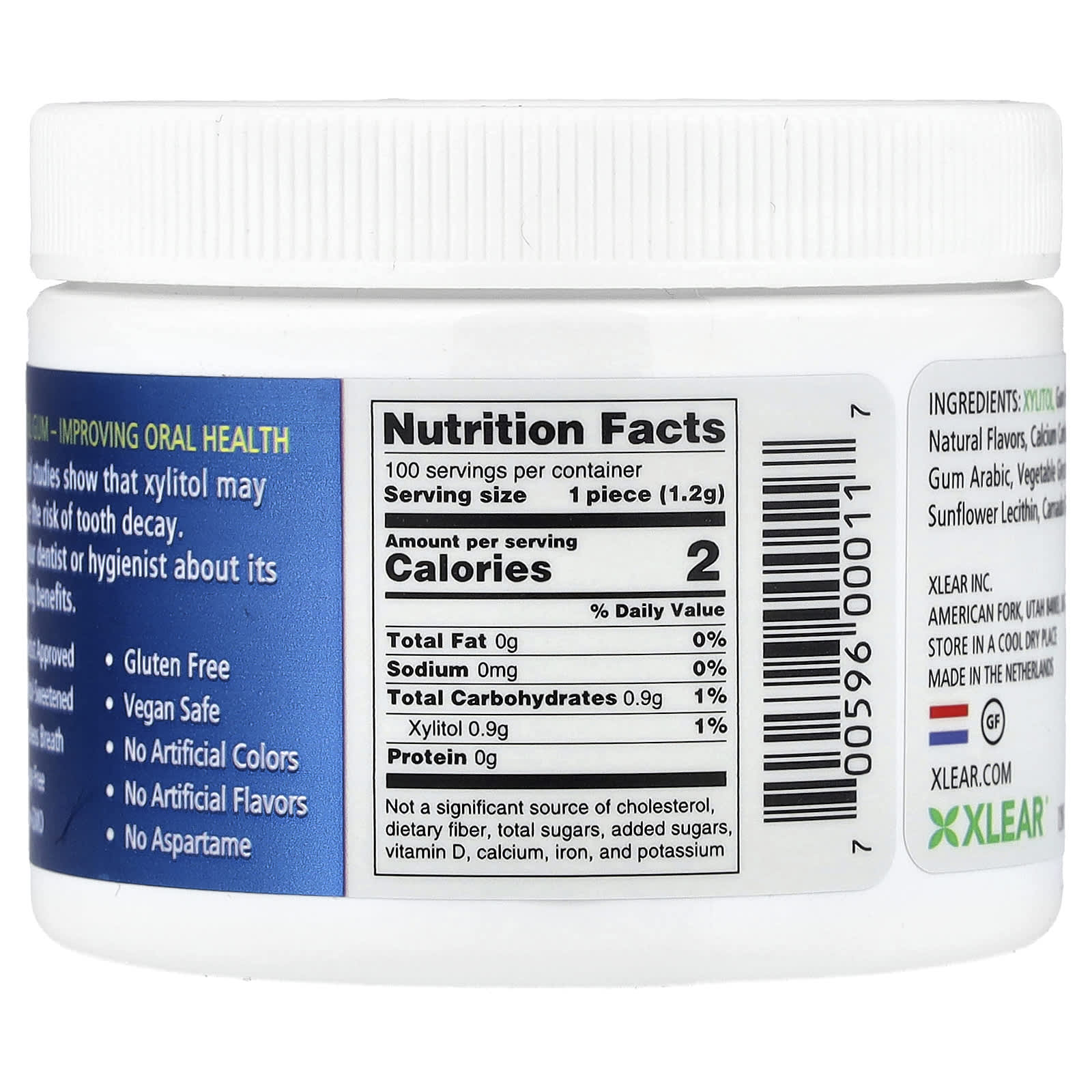 Xlear, Spry®, Dental Defense System, Sugar-Free Gum, Natural Peppermint, 100 Pieces - Image 2