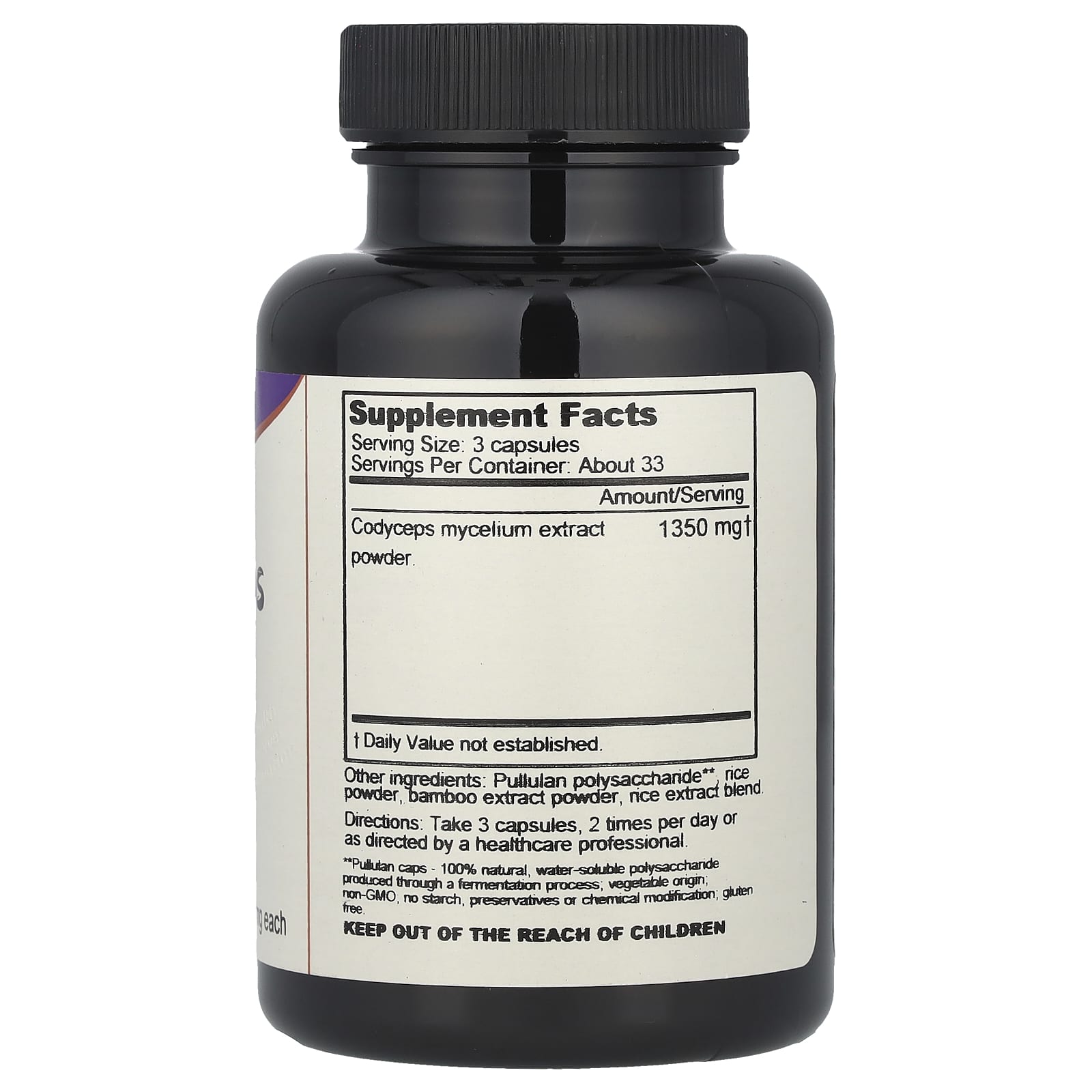 Cordyceps Supplement by Dragon Herbs - 450mg, 100 Capsules - Image 2