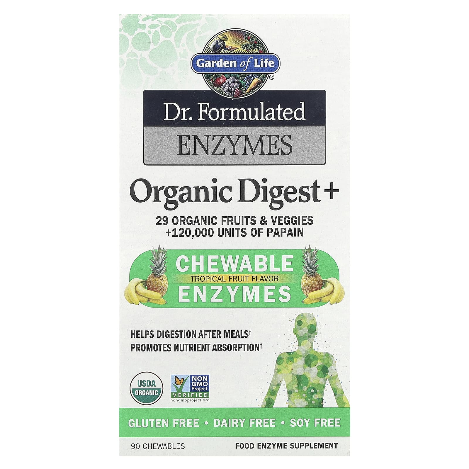 Dr. Formulated Digestive Enzymes by Garden of Life - USDA Organic & Non-GMO - Image 1