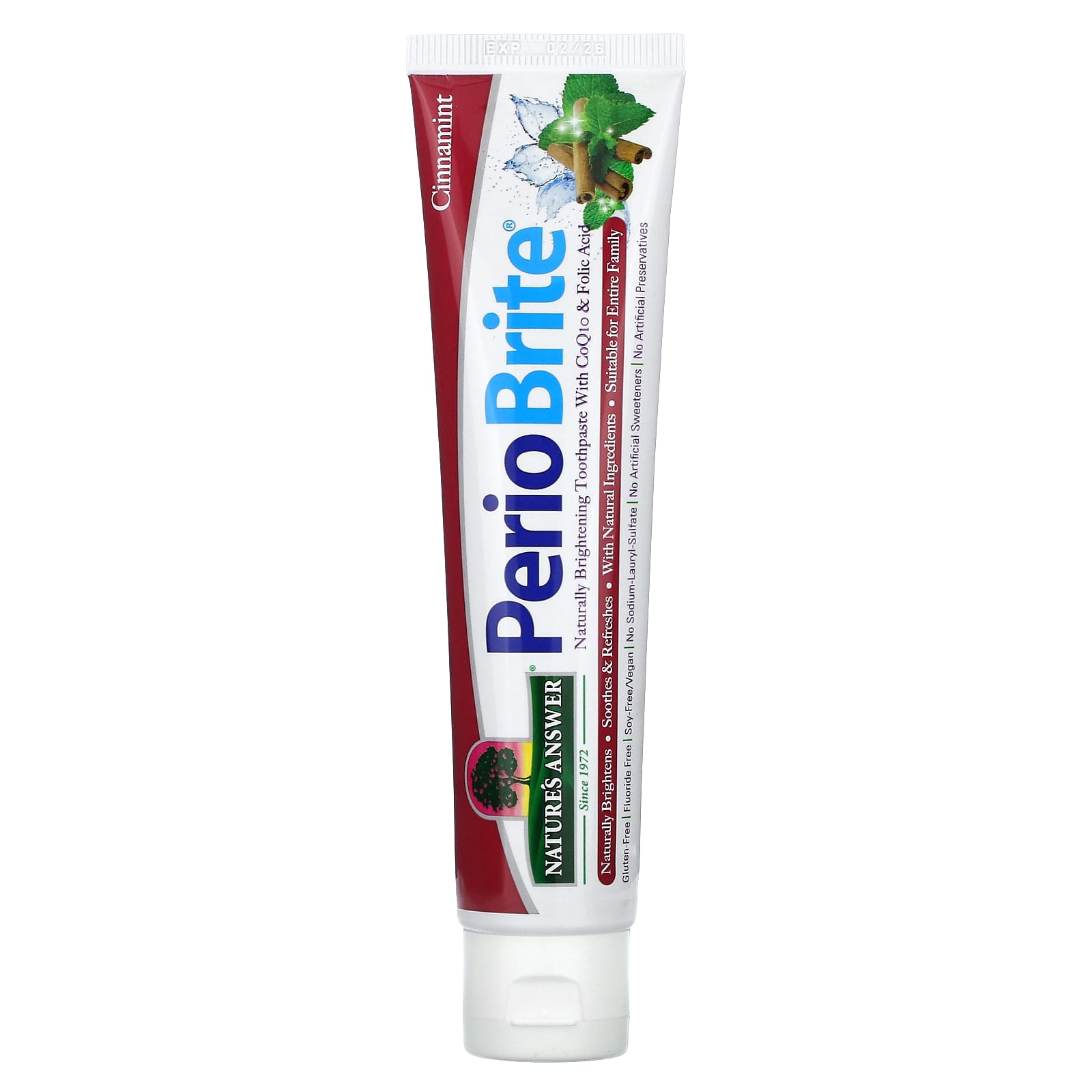 Nature's Answer, PerioBrite, Toothpaste with Xylitol, Cinnamint, 4 oz (113.4 g) - Image 1