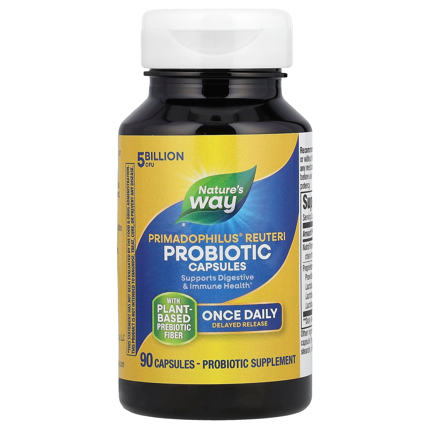 Nature's Way, Primadophilus® Reuteri Probiotic, 5 Billion CFU, 90 Capsules - Image 1