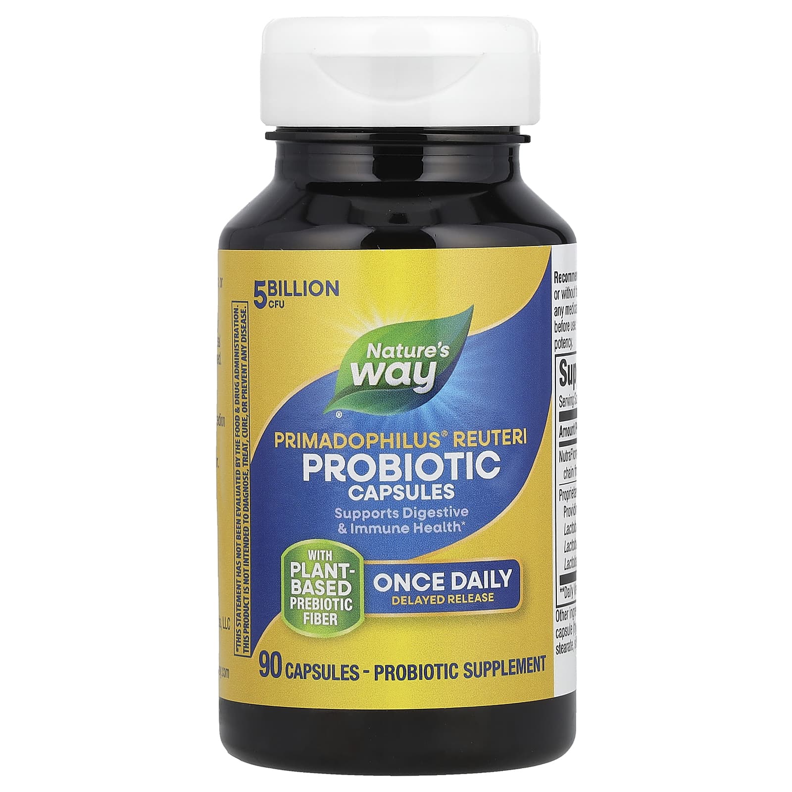 Nature's Way, Primadophilus® Reuteri Probiotic, 5 Billion CFU, 90 Capsules - Image 1