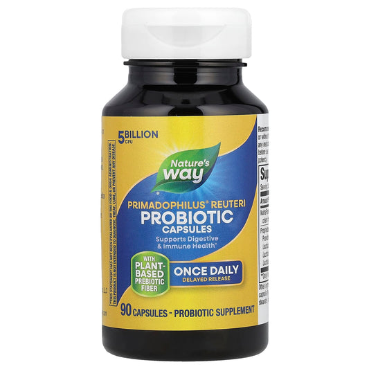 Nature's Way, Primadophilus® Reuteri Probiotic, 5 Billion CFU, 90 Capsules - Image 1