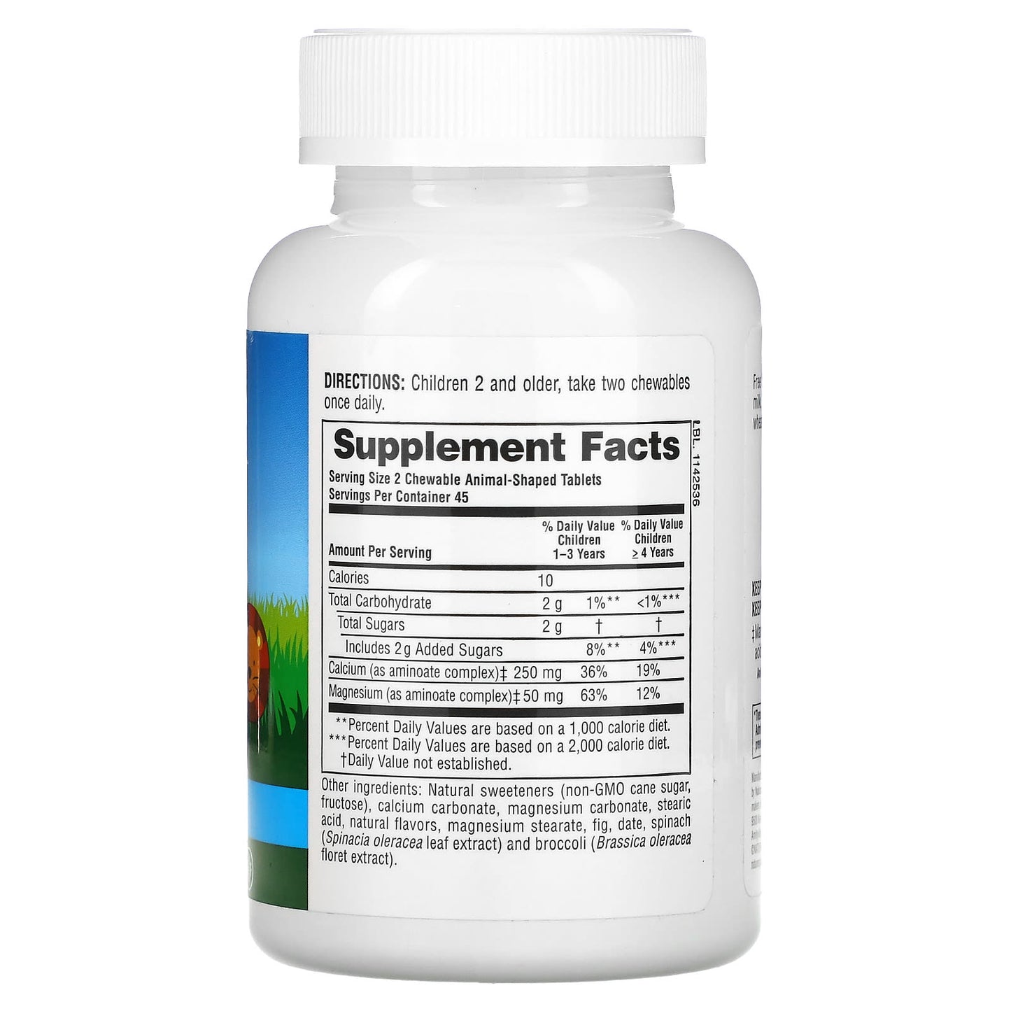 NaturesPlus, Animal Parade, Calcium, Children's Chewable Supplement, Vanilla Sundae, 90 Animal-Shaped Tablets - Image 2