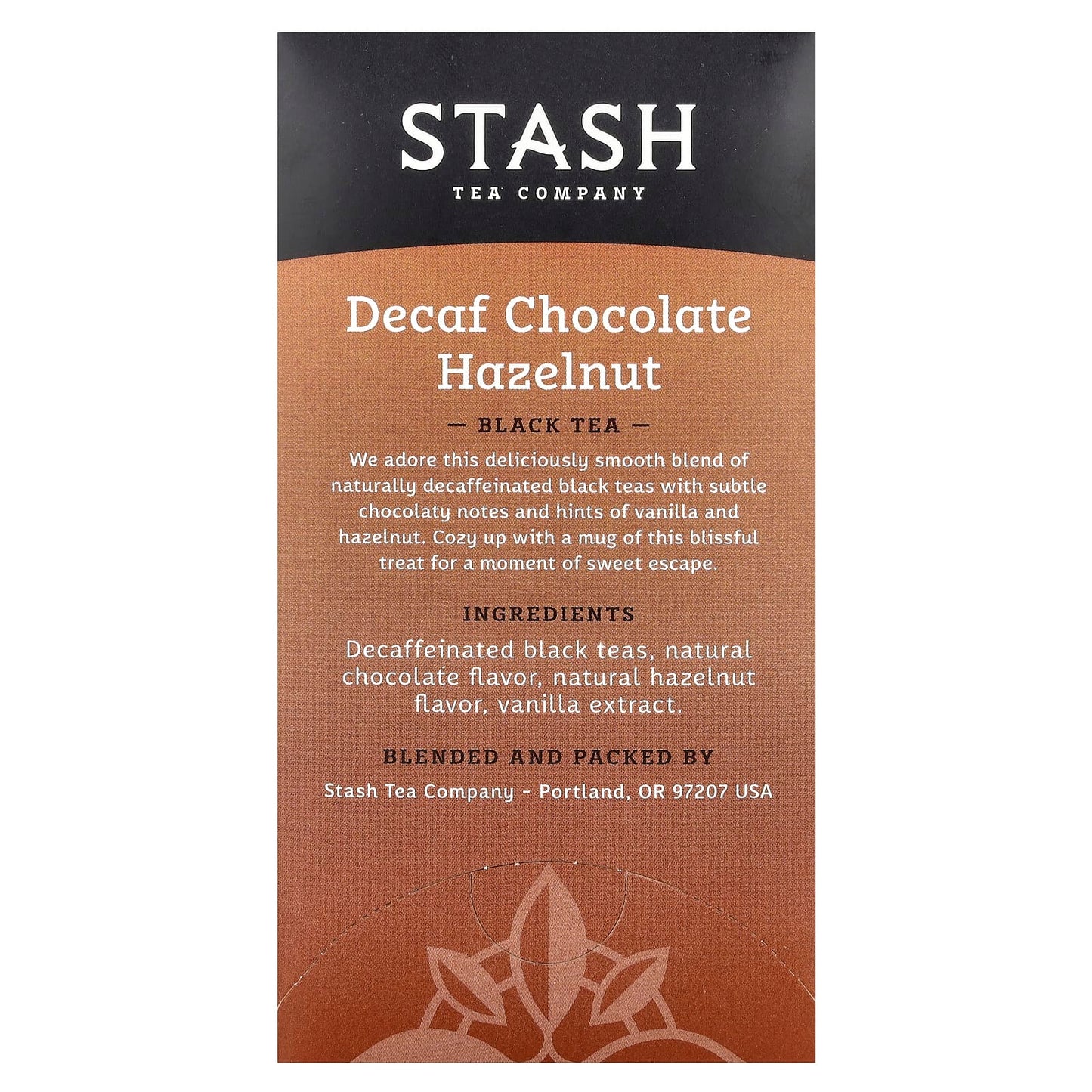 Stash Tea, Black Tea, Chocolate Hazelnut, Decaf, 18 Tea Bags, 1.2 oz (36 g) - Image 2
