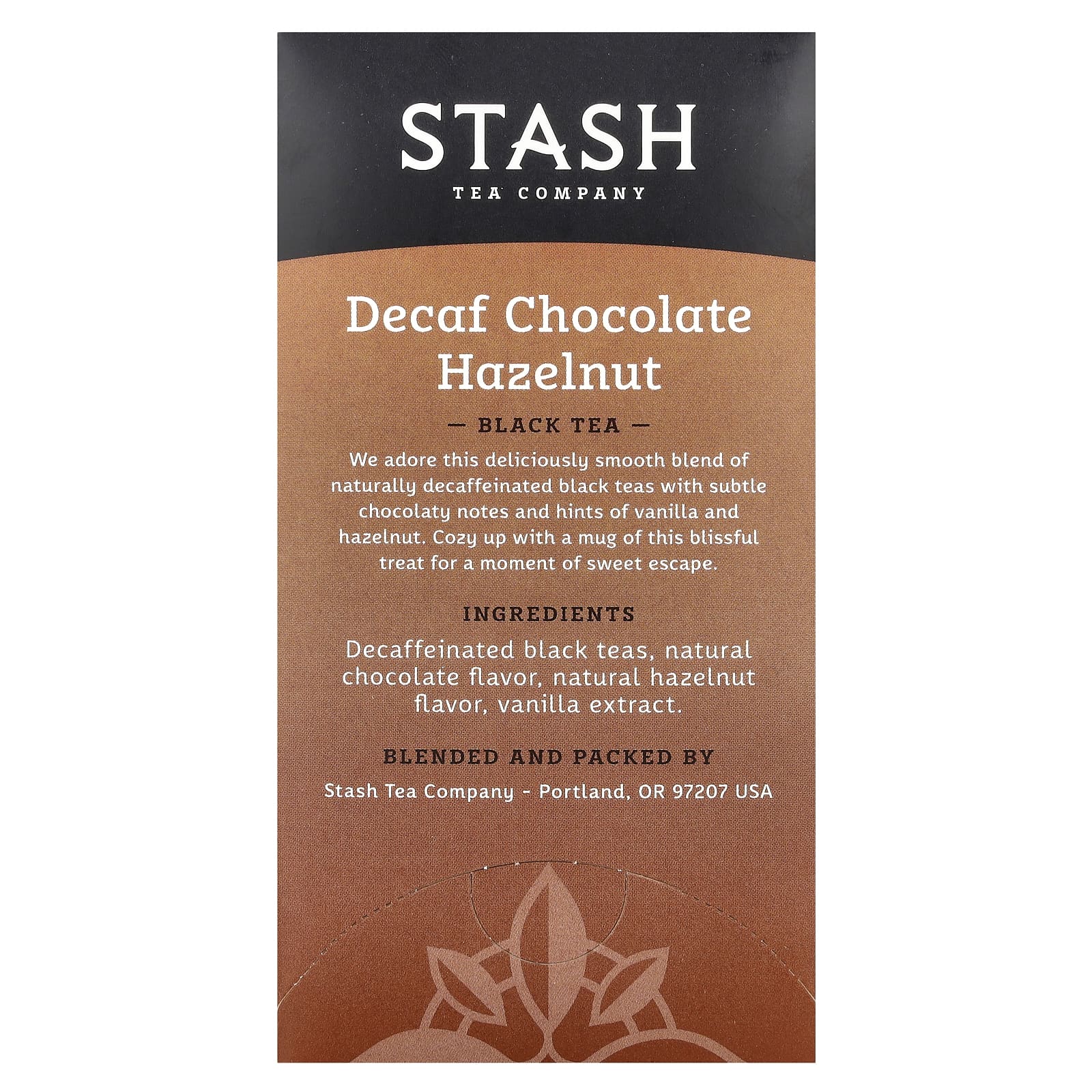 Stash Tea, Black Tea, Chocolate Hazelnut, Decaf, 18 Tea Bags, 1.2 oz (36 g) - Image 2