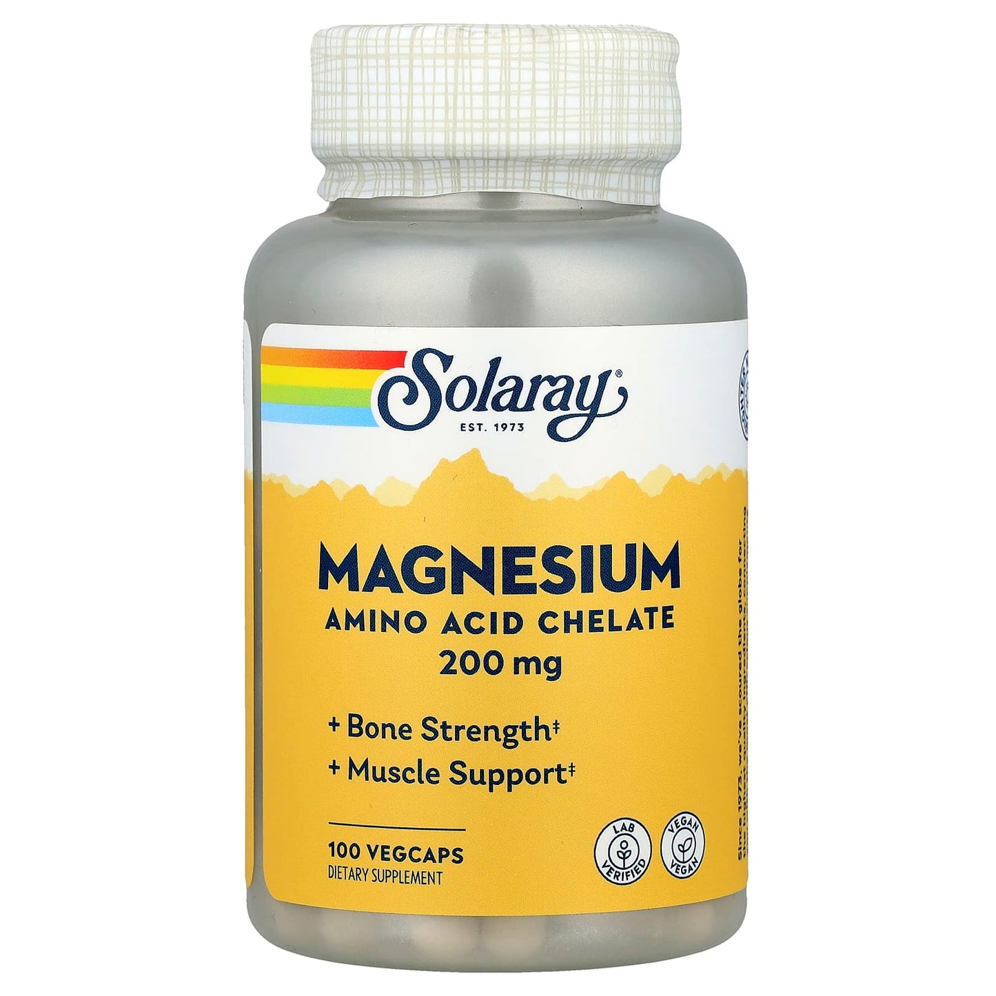 Solaray, Magnesium, 200 mg, 100 VegCaps - Image 1