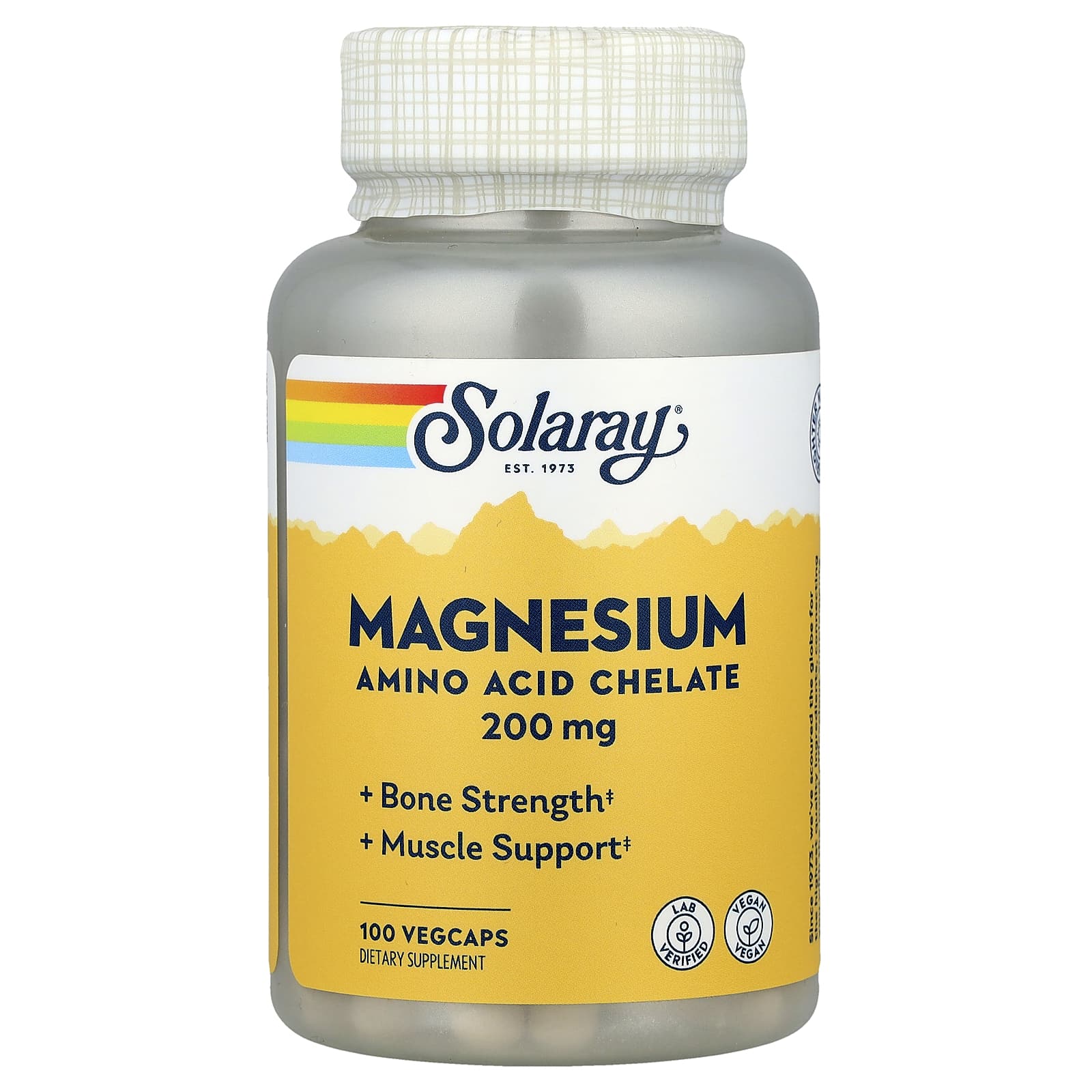 Solaray, Magnesium, 200 mg, 100 VegCaps - Image 1