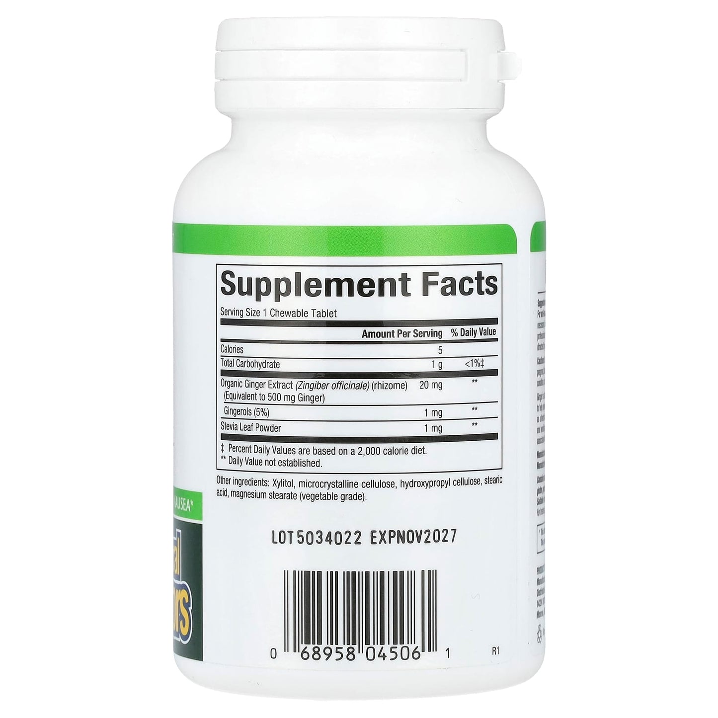 Natural Factors, Chewable Ginger, 500 mg, 90 Chewable Tablets - Image 2