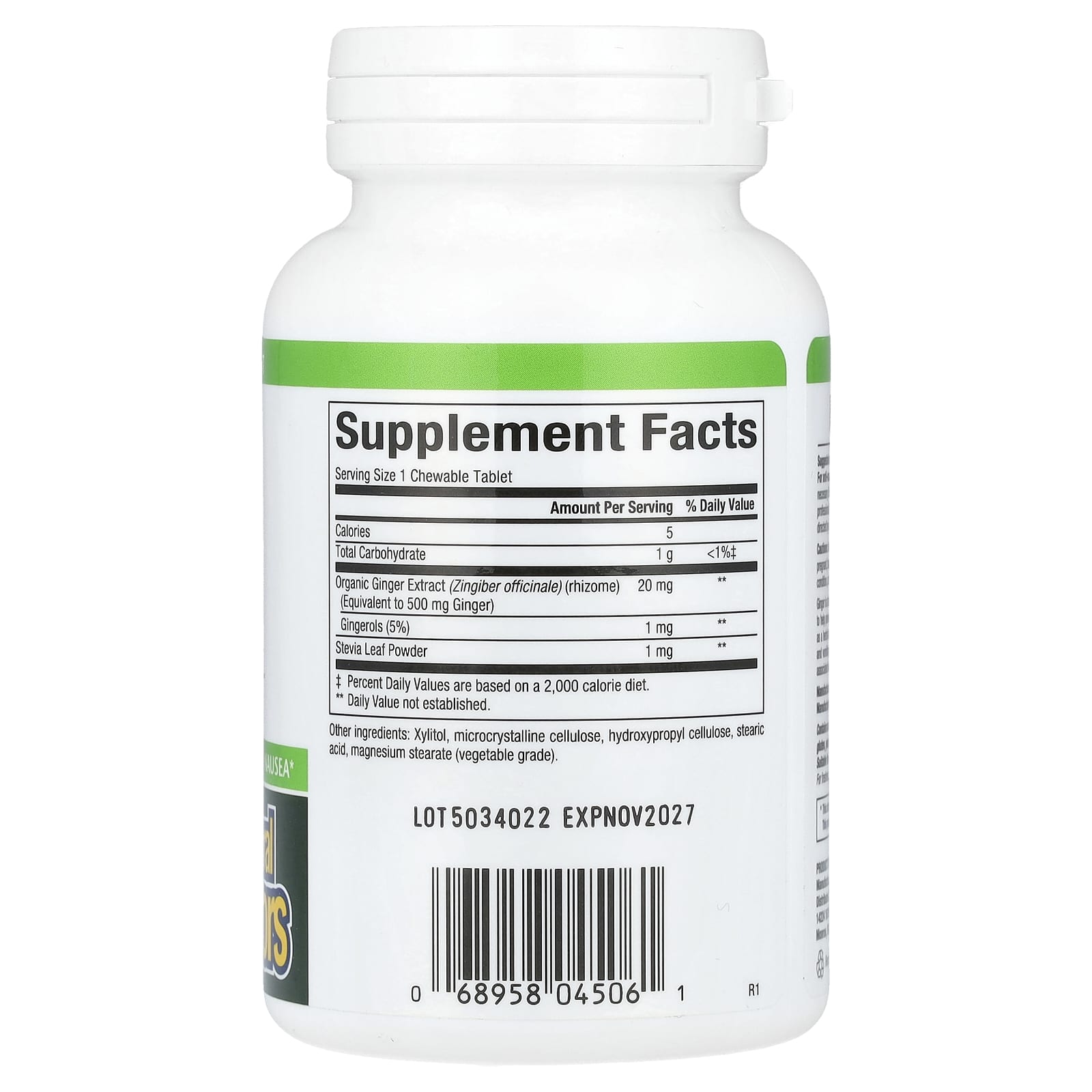 Natural Factors, Chewable Ginger, 500 mg, 90 Chewable Tablets - Image 2