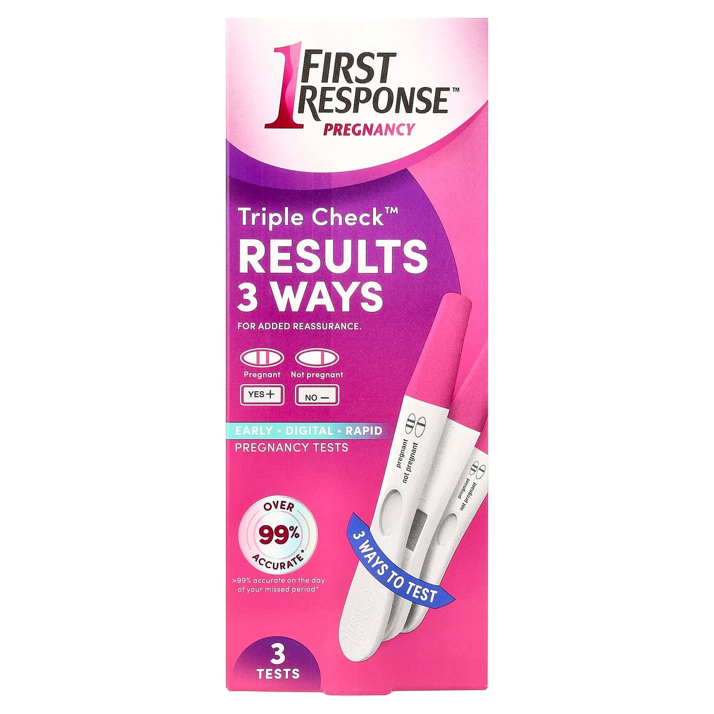 Triple Check Pregnancy Tests for Added Reassurance - 3 Tests - Image 1
